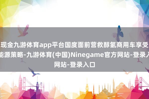 现金九游体育app平台国度面前营救醇氢商用车享受新能源策略-九游体育(中国)Ninegame官方网站-登录入口